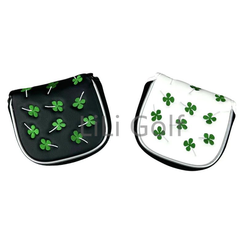 Description Picture 2 of itemgolf Lucky Shamrock Heel Shaft Mallet Cover Square Mallet Putter Cover Headcover Magnetic for Scotty Cameron Taylormade PING
