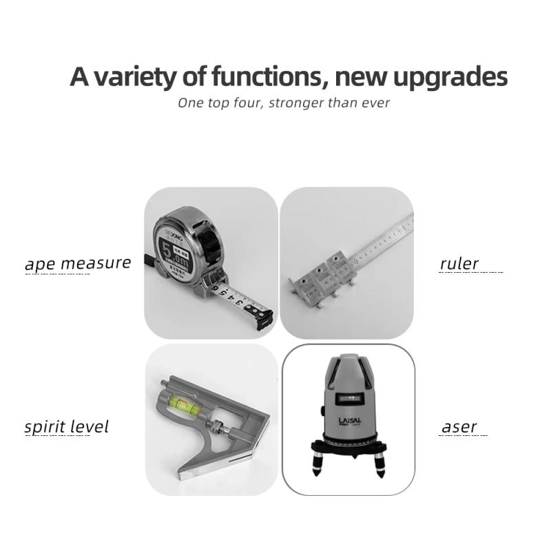 Description Picture 3 of itemMultifunctional Infrared Laser Levels With 8FT 2.5M Standard Measure Tape Cross Line Lasers Renovation and Construction Tools