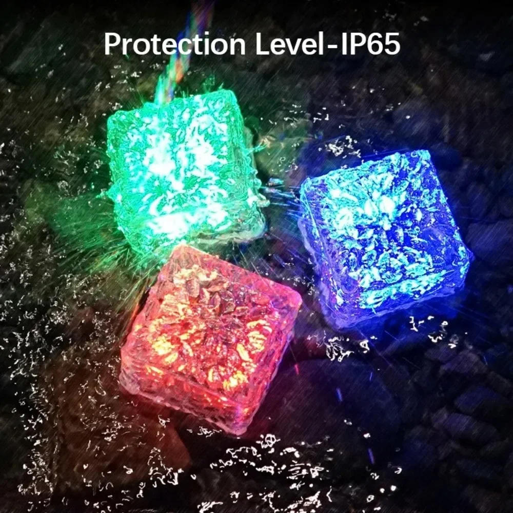 Description Picture 4 of itemSolar Glass Brick Light Solar Ice Cube LED Light Crystal Brick Stone Lamp Garden Courtyard Pathway Patio Pool Decorative Festive