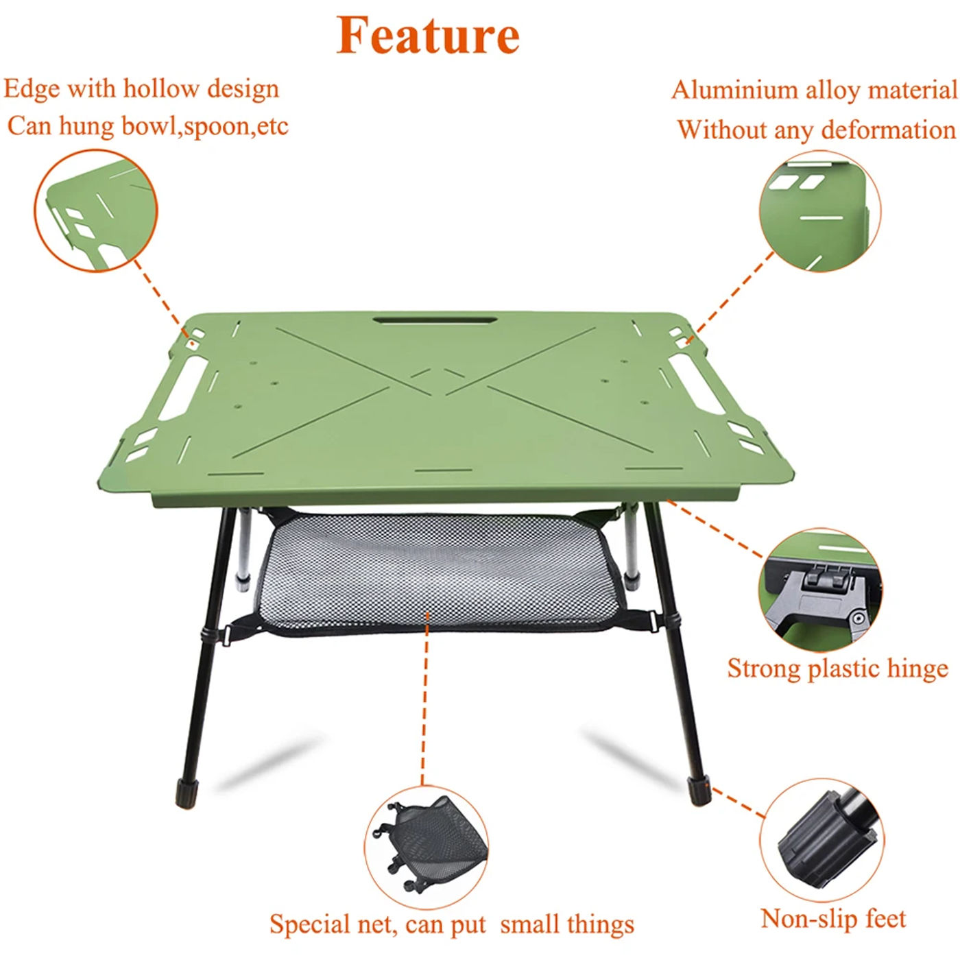 Description Picture 3 of itemCamping IGT   Tactical Table Set 2.5mm Aluminum Alloy Folding Table With Carrying Bag Lightweight Outdoor Desk Table For Picnic