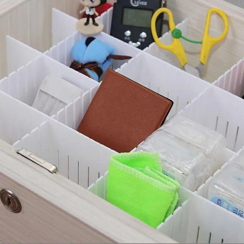 Description Picture 4 of item2025 New Drawer Dividers, Drawer Divider Organizers 5PCS DIY Plastic Adjustable Plastic Divider Household Storage Makeup