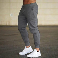 2024 Fashion Men Gyms Pure color Pants Joggers Fitness Casual Long Pants Men Workout Skinny Sweatpants Jogger Tracksuit Trousers