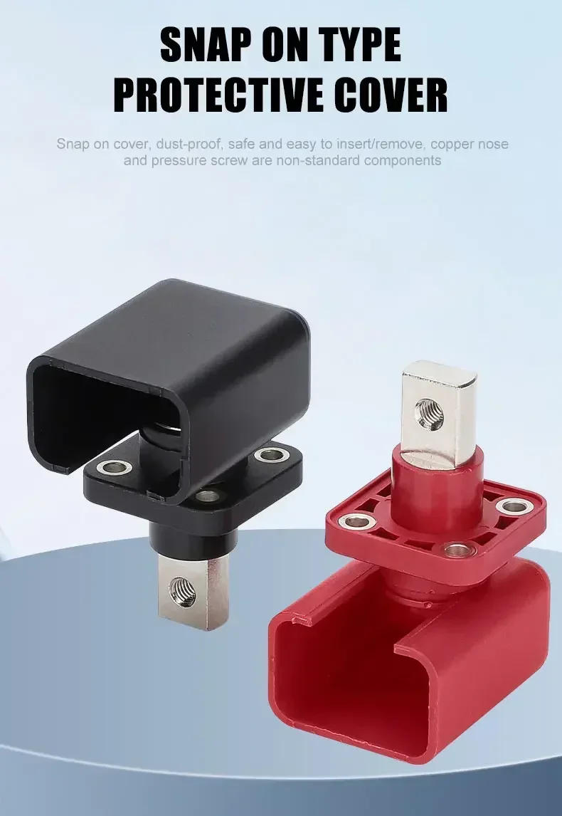 Description Picture 4 of item120A 200A 300A All Copper Lithium Battery Terminal Block High Current Energy Inverter Plug Wall Mounted Type Storage Connector