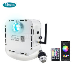 Phone APP sound control 27w RGBW twinkle optic fiber light engine APP for starlight headliner kit SUV