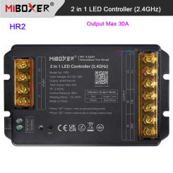 Miboxer 12V~48V 30A (Single color/Dual white) 2 in 1 2.4G LED Controller HR2 PUSH dimmer Compatible with Mi-Light 2.4GHz remote