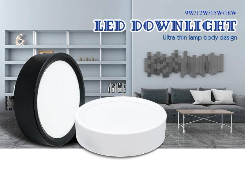 Description Picture 2 of itemLed Downlight 9W 12W 15W 18W AC 220V 230V Ceiling Light Surface Mount Down Light Round Led Panel Light Spotlight Lighting