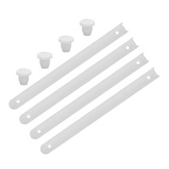 4 Sets Drawer Slides Parts Plastic Cabinet Furniture Guide Undermount Rails Kitchen Glides Punch Free