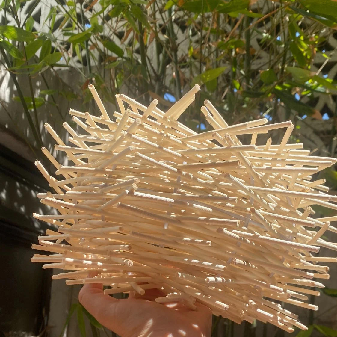 Description Picture 3 of itemRattan Wicker Bamboo Wood Pendant Light Ceiling Lustre Chandelier Hanging Lamp Hand Knitted Braided Home Living Bed Room Decor