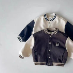 2025 Autumn New Baby Long Sleeve Coat Kids Boys Baseball Uniform Jacket Infant Girl Casual Coat Toddler Children Clothes