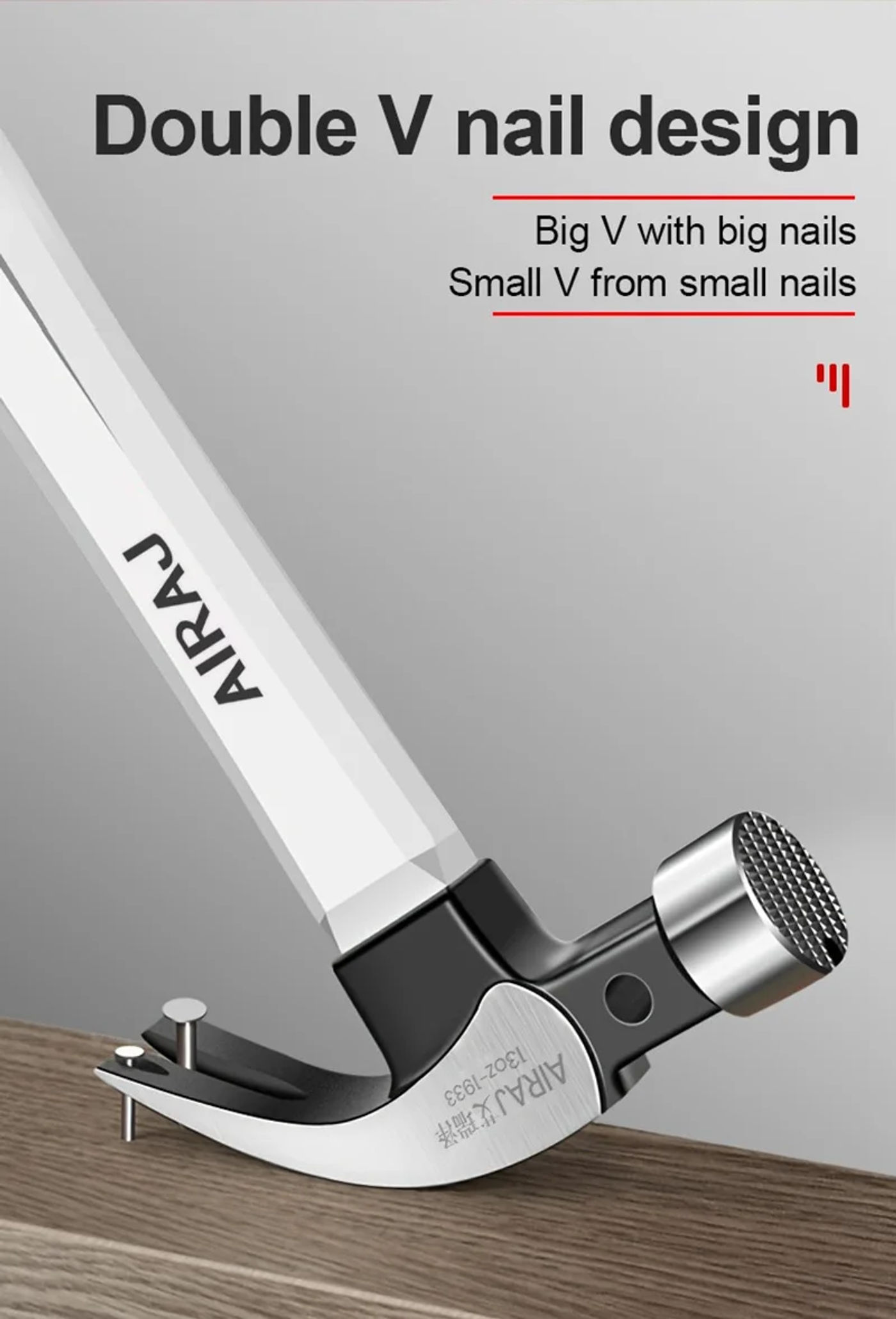 Description Picture 6 of itemAIRAJ Multifunctional Sheep Horn Hammer Industrial Grade Decoration Household Hammer Wrapped with Glue Non Slip Hardware Tool