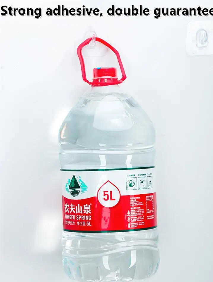 Description Picture 4 of item5/10/PCS Super Glue Hook Transparent Strong Self Adhesive Key Towel Door Wall Hanger For Hanging Kitchen Bathroom Accessories