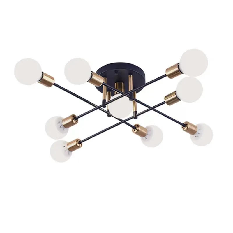 Description Picture 5 of itemVintage Adjustable Interior Indoor Home Living Room Bedroom Kitchen Island Minimalist Decorative Black Iron Ceiling Lights