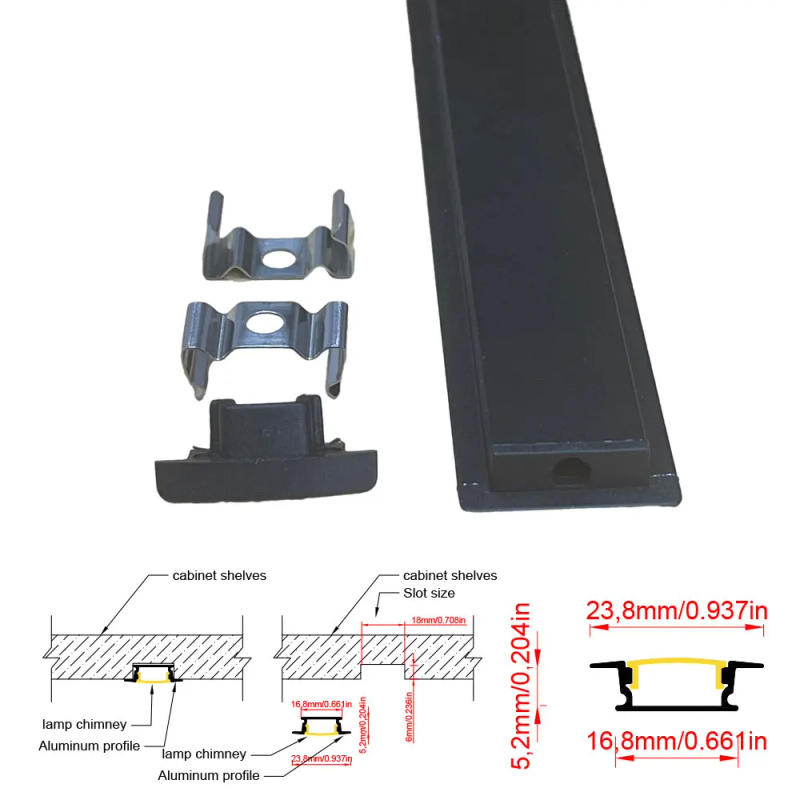 Description Picture 6 of item17x7mm Aluminum LED Strip Light with Flexible Profile Create a unique ambiance with this flexible and versatile LED strip light