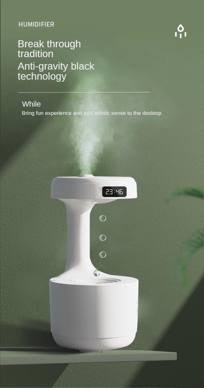 Description Picture 4 of itemLarge Capacity Humidifier with Anti-Gravity Aroma Diffuser Mute Backflow Water Drop System for Office Bedroom Heavy Household