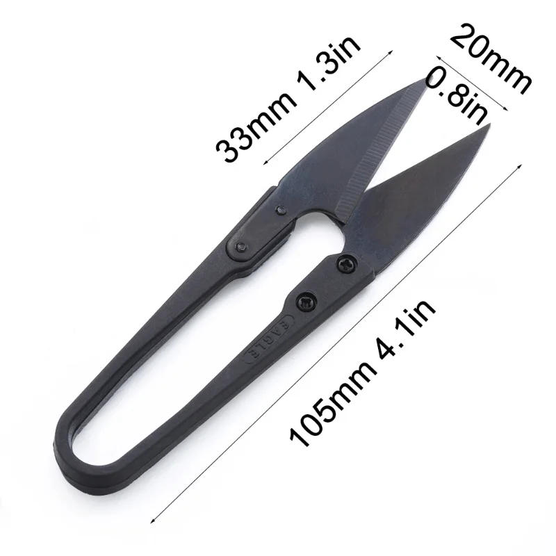 Description Picture 4 of item1PC Black Carbon Steel U-shaped Scissors Thread Wire Cutter Sewing Snips Tailor Multifunction Cutters Sewing Craft