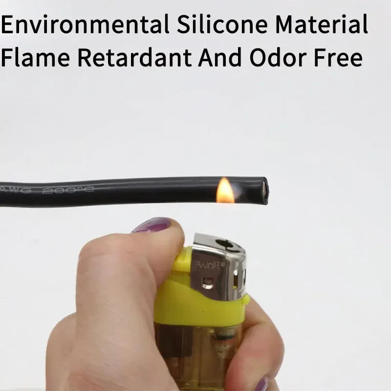 Description Picture 5 of item5M/10M Copper Wire Super Soft Silicone Rubber 30AWG~10AWG Heat-resistant Ultra Flexible Electronic Cord High Temperature Cable