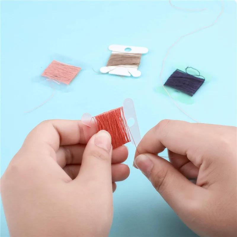 Description Picture 5 of item100/50pc Embroidery Thread Holder Floss Craft Bobbin Cross Stitch Storage Thread Board Card Thread Organizer Sewing Accessories