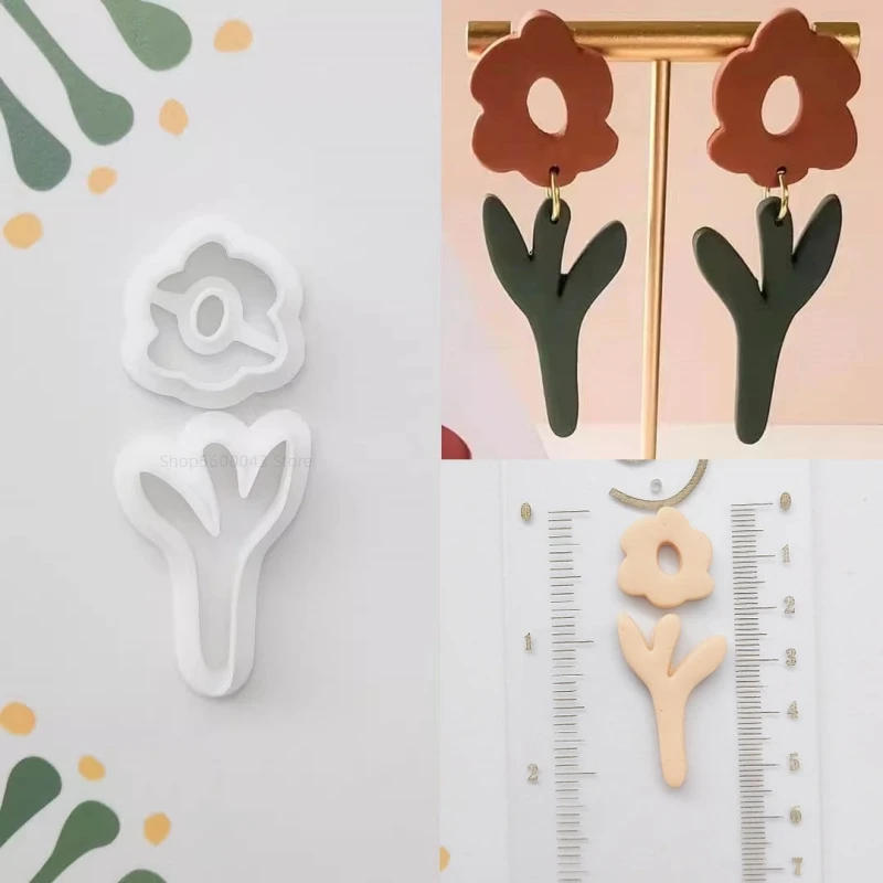 Description Picture 6 of itemUnique Shaped Polymer Clay Mold Sun/Flower/Clover Polymer Clay Cutter DIY Earrings Pendant Jewelry Making Clay Tools