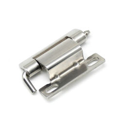Pin-Type Bent Detachable Right Angle Iron Hinge with Holes 304 Stainless Steel Concealed Swivel Plate