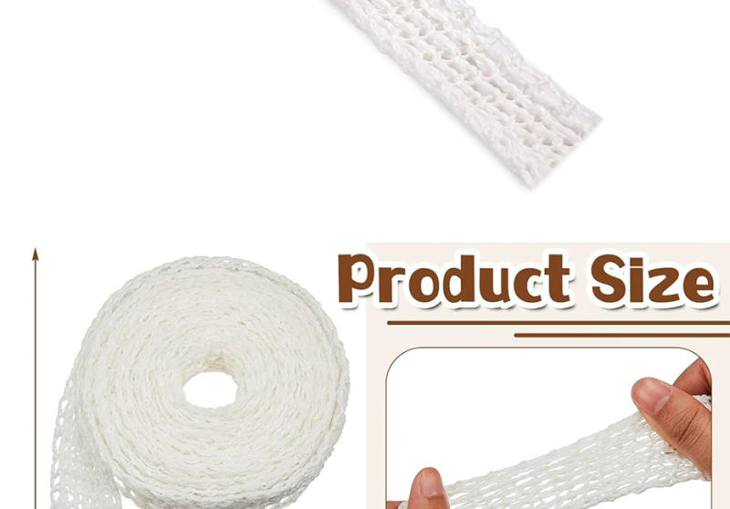 Description Picture 4 of item3/5/8M Meat Netting Roll Ham Sausage Net Sock Elastic Netting Beef Netting Butcher's String for Meat Cooking Meat Sausage Making