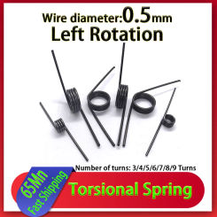 Wire Diameter 0.5mm Left rotation Torsion spring 65Mn Spring steel V-shaped Spring Reset Small Torsion Spring Customized 10pcs