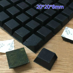 10Pcs Black Square Rubber Feet Pad 20*20*8mm Self-adhesive Anti-Slip Pads Seal Gasket