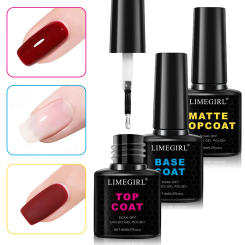 Limegirl Acrylic No-acid Primer Nail Art Set With Base Coat And Top Coat Soak Off Gel Nail Polish For Nail Art Design Tool Kit