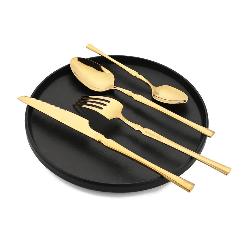 Description Picture 5 of item20/30/40Pcs Gold Dinnerware Set Stainless Steel Cutlery Set Fork Knife Spoon Flatware Tableware Kitchen Silverware Set