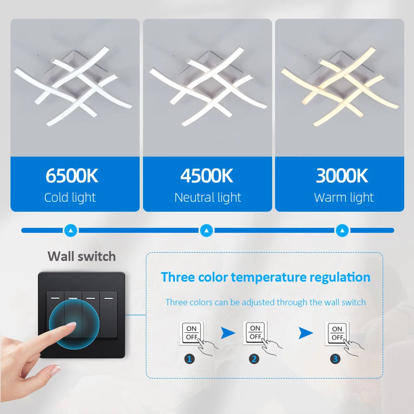 Description Picture 4 of item24W Modern Led Ceiling Lights Led Chandelier Ceiling Lighting AC90-260V Ceiling Lamp For Room Living Room Decoration