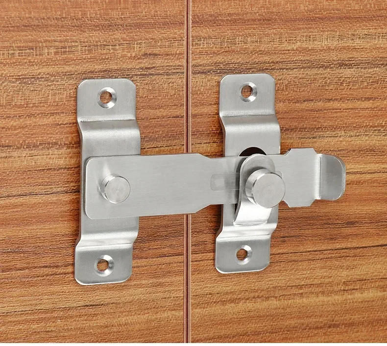 Description Picture 3 of itemStainless steel Guard Latch Bolt With Screws Sliding Window Door Lock Handle Door Latch Home Safety Chain Door Home Hardware