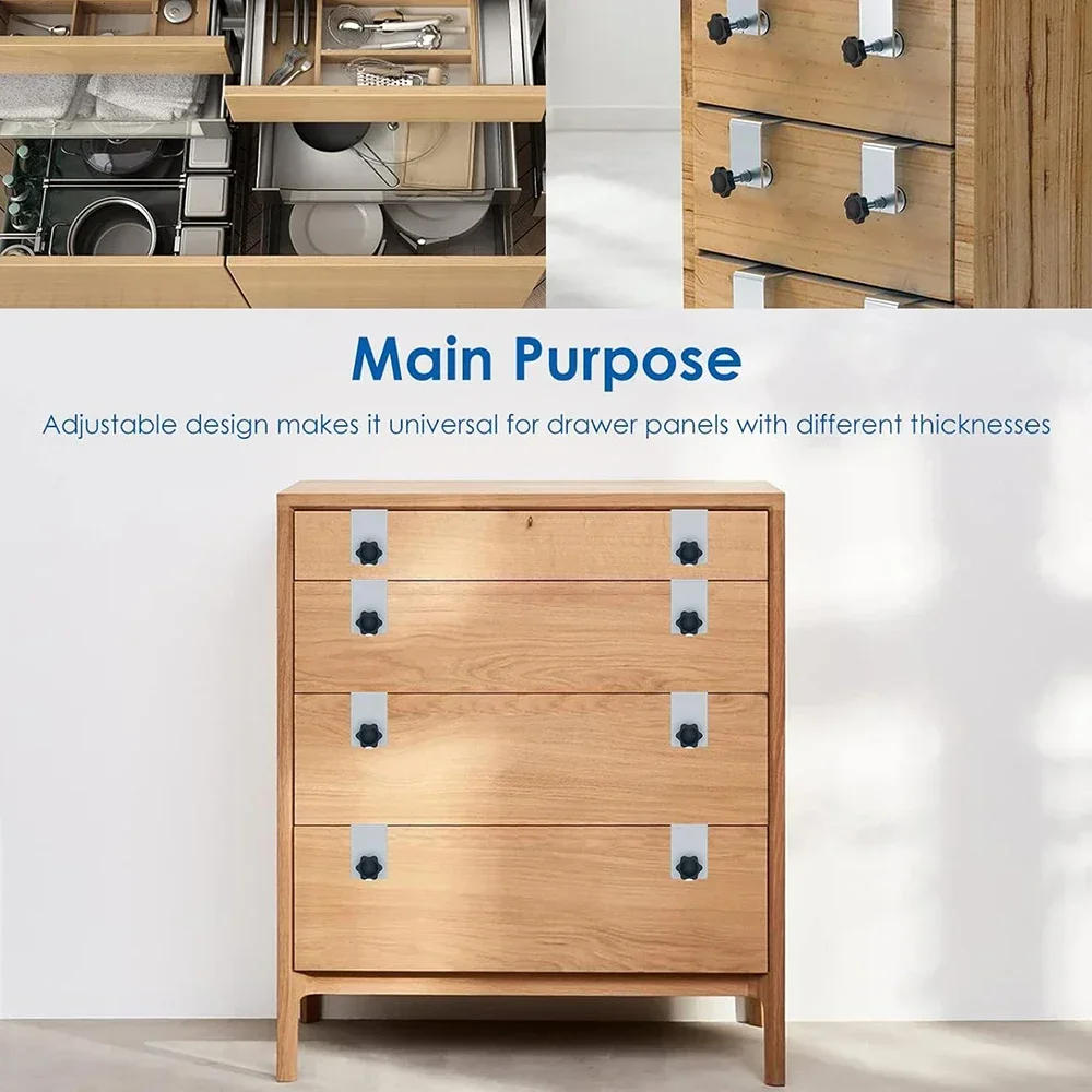 Description Picture 6 of itemWoodworking Jig Drawer Front Installation Clamps Steel Drawer Panel Clips Stable Cabinet Tool Home Furniture Installation Tools