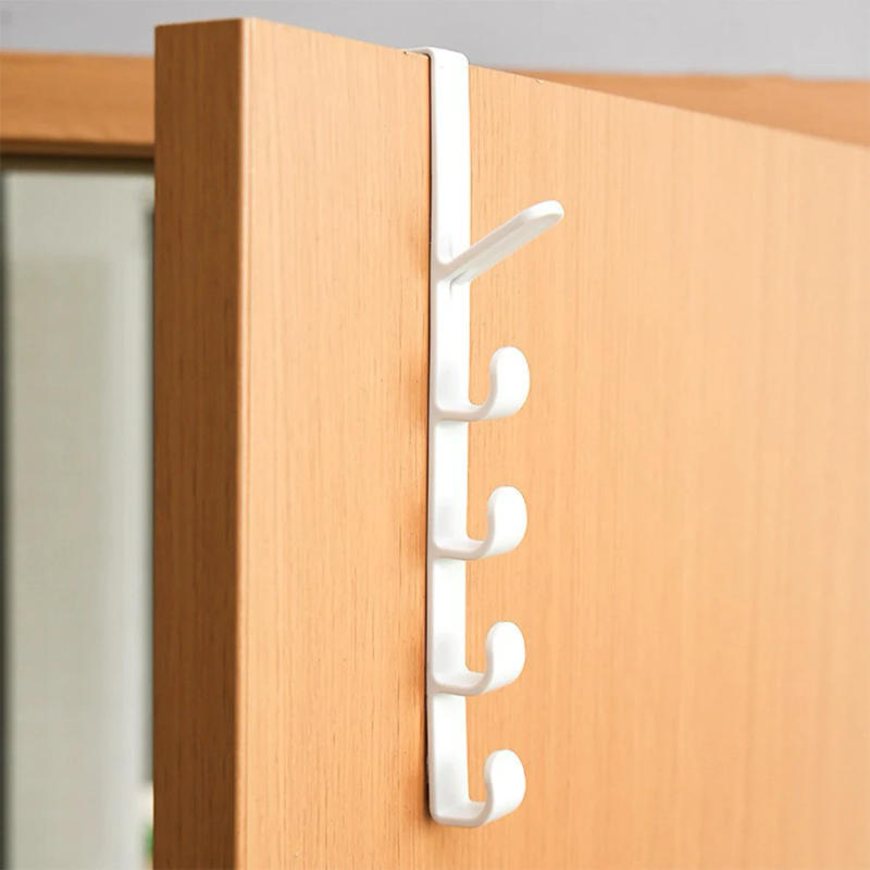 Description Picture 6 of itemHousehold Five-Segment Hooks Multifunctional Door Seamless Hook Portable Over The Door Hanger Free Punching Bathroom Accessories