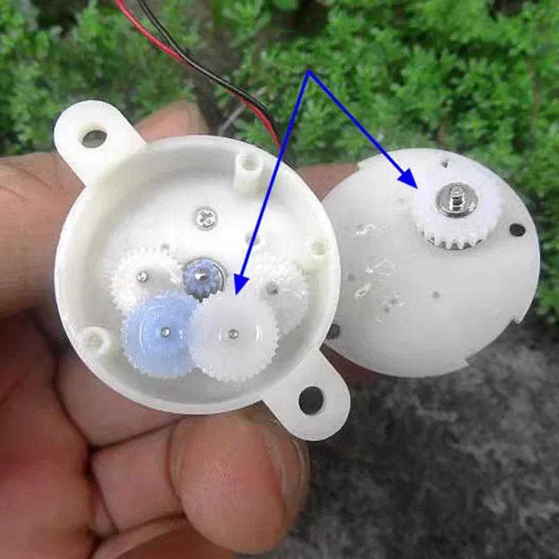 Description Picture 4 of itemDC 3V-6V 5V 15RPM Slow Speed Mini 300 Gear Motor Micro 32mm Plastic Gearbox Gear Reduction Motor DIY Stage Lights Toy Model