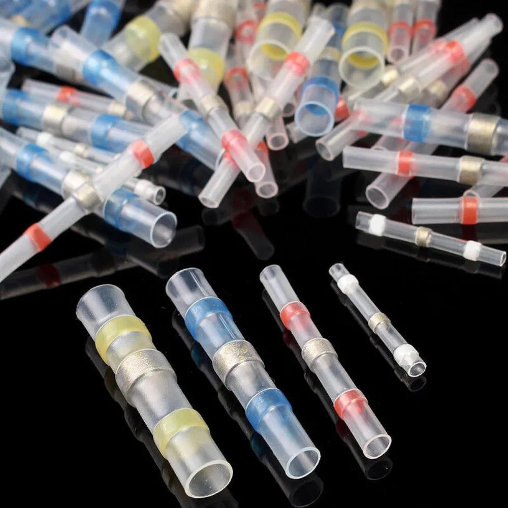 Description Picture 5 of item50pcs Boxs Heat Shrink Solder Sleeves Set Wire Crimp Butt Terminals Connectors Waterproof Heat Shrinkable Tube Cable Connector