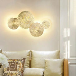 Modern Wall Lamp Lotus Leaf Sconce for Bathroom LED Lights LOFT Decor with Industrial Bedroom Bedside Indoor Lighting Fixture