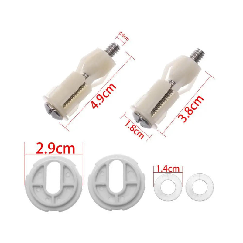 Description Picture 3 of itemToilet Seat Hinges Bolts Fixing Screws Replacement Universal Bathroom Nut Repair Tools Household Hardware Easy Installation