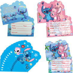 Disney Lilo & Stitch Theme Invitation Card Party Supplies Mini Greeting Card Single-Page Type Event Birthday Party Decoration