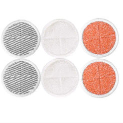 6 Pack Mop Replacement Pads for Bissell Spinwave 2039A 2124 Powered Hard Floor Mop (2 Soft Pads+2 Scrubby Pads+2 Heavy Scrub Pa