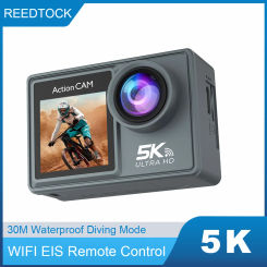 5K Action Camera 50MP 2.0 LCD  Anti-shake Dual Screens WiFi 5X Zoom Waterproof Remote Control Sport Helmet Camera