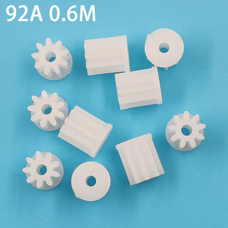 Description Picture 3 of item9T 0.6M Plastic Motor Gear 9 Teeth OD=6.6mm DIY Toy Model Parts 92A Shoulder