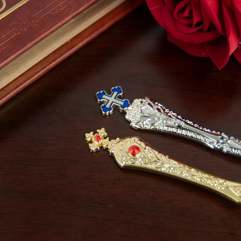 Description Picture 6 of itemElegant Orthodox Church Spoon for Baptism with High Quality Alloy Oil Droplets and Diamonds - Perfect Church Souvenir