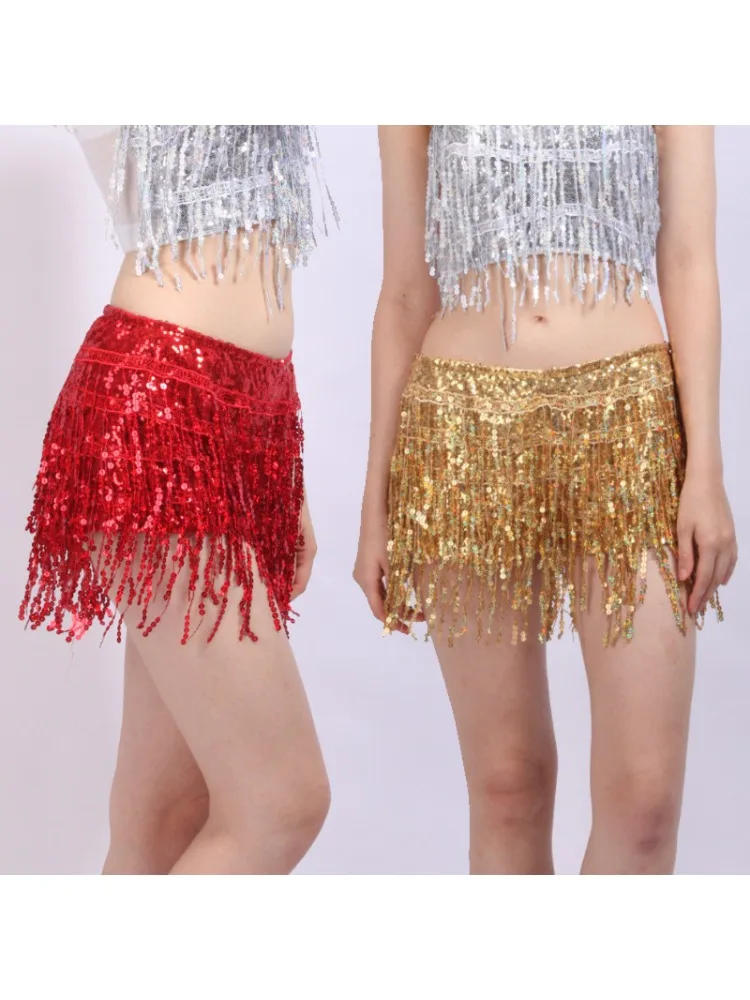 Description Picture 3 of item15cm Wide Silver Gold Sequins Tassel Lace Fringe Trim Ribbon Stage Performance Wedding Dress Sewing Fabric Named Diy Latin Dress