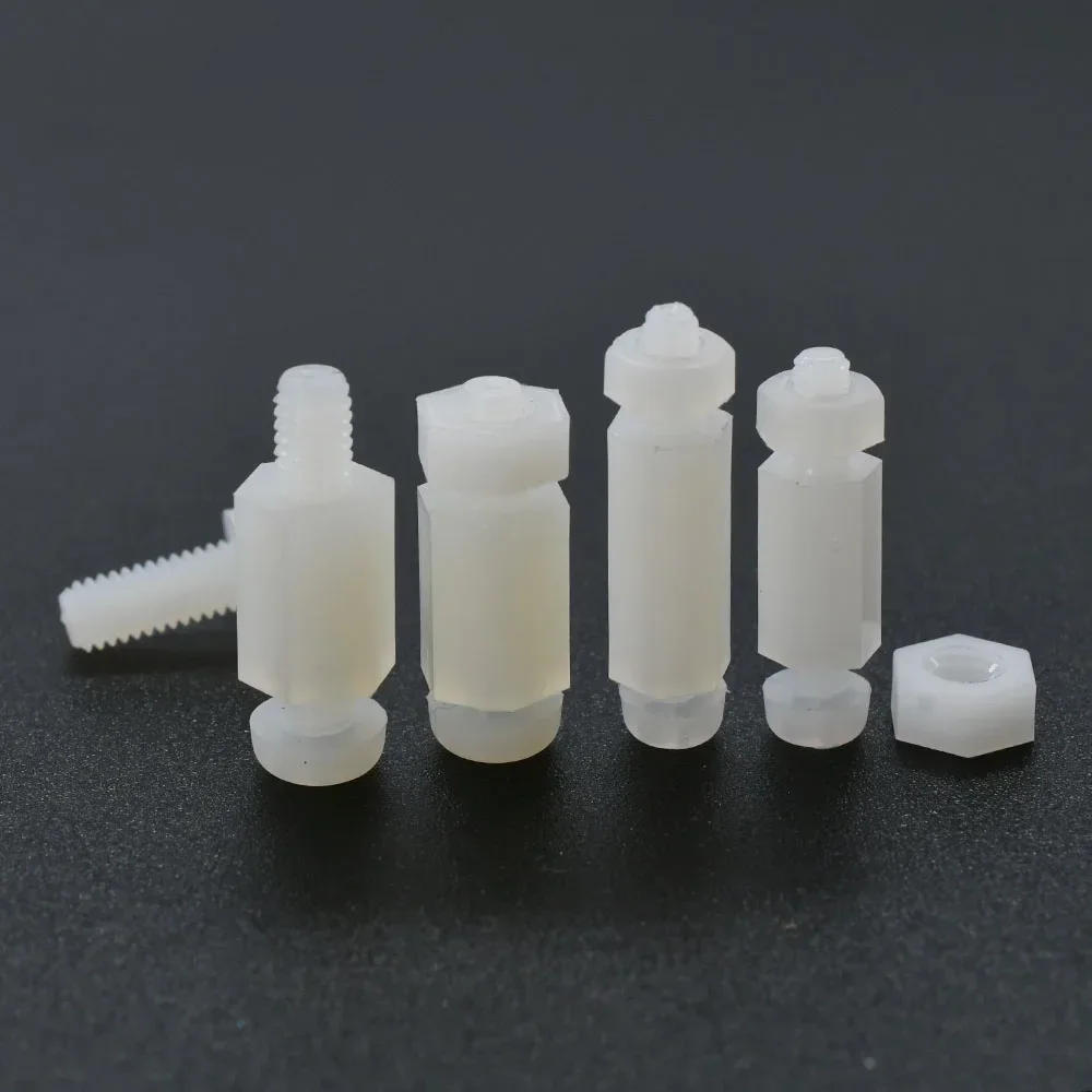 Description Picture 4 of itemM2 M3 M4 M5 M6 White Hex Nylon Standoffs Motherboard Board Rack Mount Stud Spacing Screw Nut Column Set PCB Support Pillars Bolt