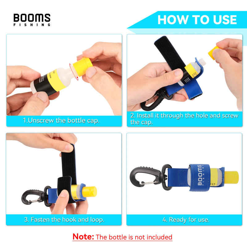 Description Picture 3 of itemBooms Fishing BH1 2pcs Fly Fishing Floatant Bottle Holder Portable Brace Attach to Vest Pack Jacket Fishing Tackle Accessories