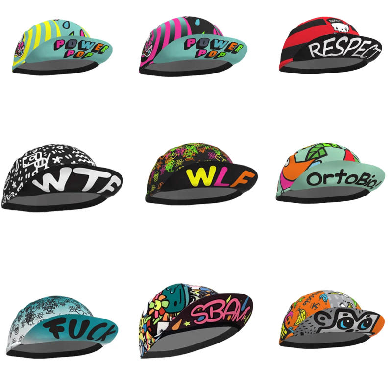 Description Picture 3 of itemClassical Summer Breathable Cycling Caps Men And Women Funny Multi Styles Quick Dry Sports Hats Red Blue Black White