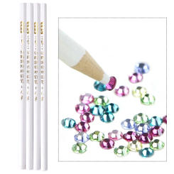 1/4/10pcs Nail Art Tools Rhinestones Gems Picking Crystal Wax Pencil Pen Picker Nail Art Decoration Dotting Tool Make Up KES190