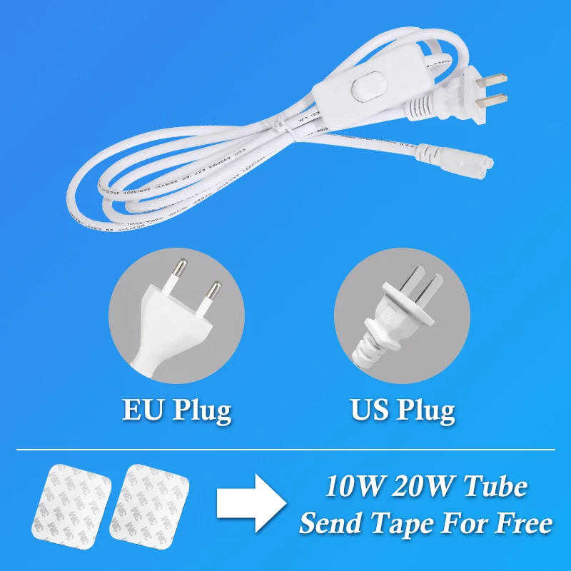 Description Picture 4 of itemled Lights Kitchen under cabinet Lamp A85-220V 10w 20w super bright Led Tube With 1.8m switch line For Home Bedroom Indoor Lamps