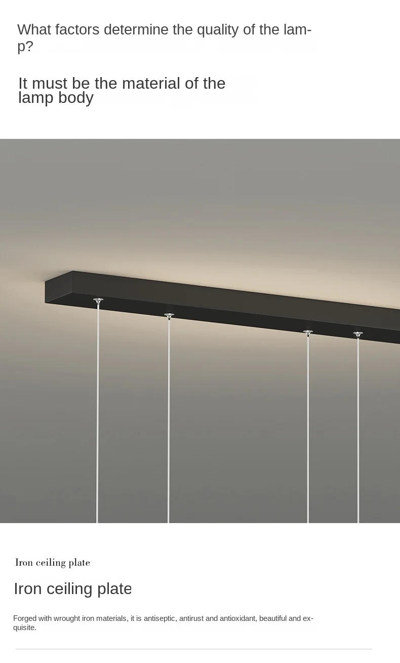 Description Picture 6 of itemRestaurant Pendant Lights, Modern and Minimalist Bar Lighting Fixtures Long Table Lights Creative Restaurant