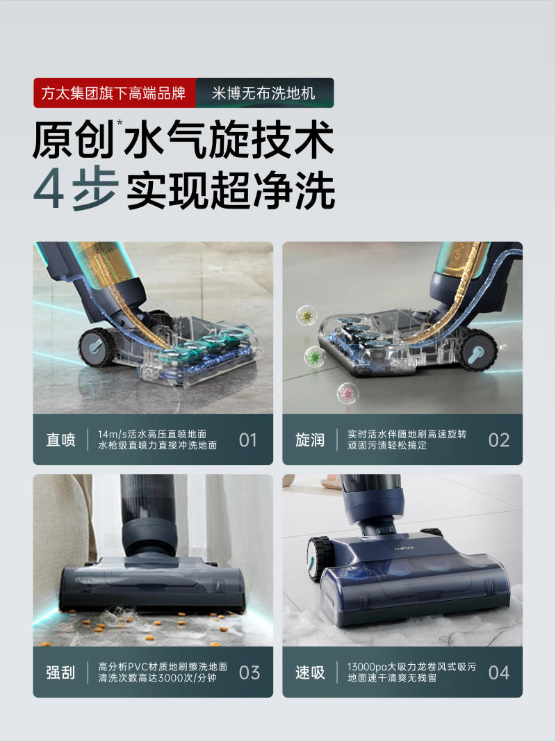 Description Picture 3 of itemMiboi V7Pro Non-cloth cleaning intelligent household appliances suction cleaning sweeper Clean the mopping machine