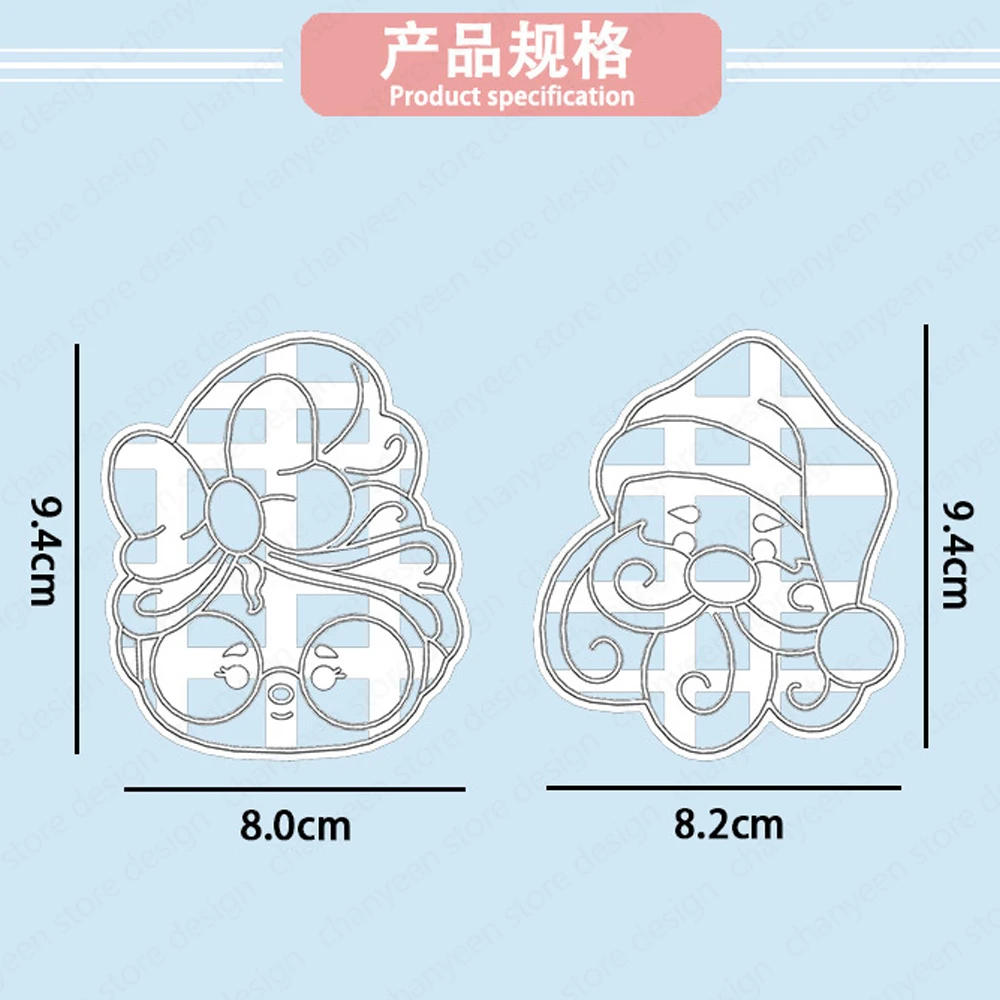 Description Picture 4 of itemSanta Claus Couple 3D Cutters Mold Biscuit Embossing Mould Sugarcraft Dessert Baking Plastic Mold Cake Kitchen Accessories Tools